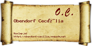 Obendorf Cecília névjegykártya